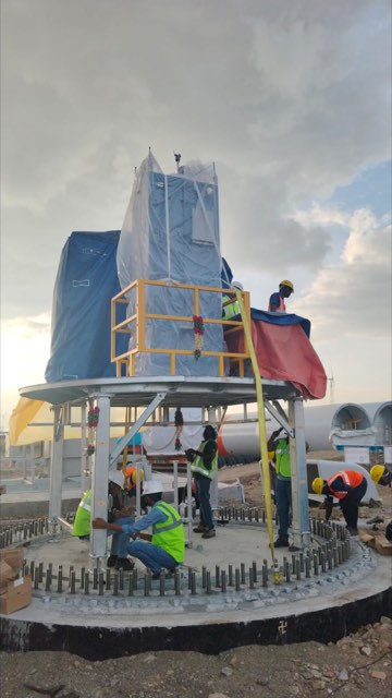 Wind turbine erection and installation activity