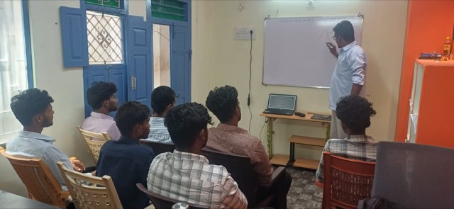Interns completing on-the-job training tasks
