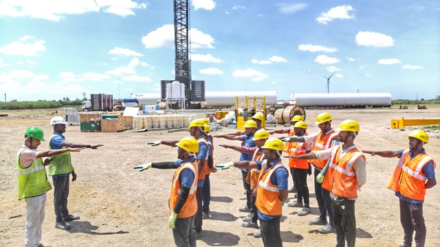 IWES team during a site safety training session