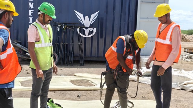 Team & site safety training in progress