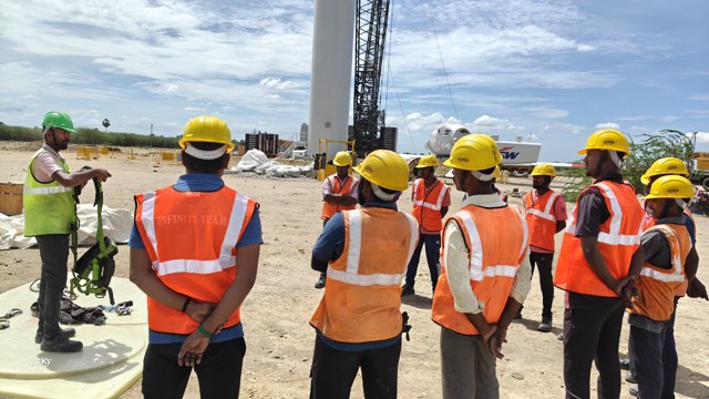Site safety training wrap-up with the team
