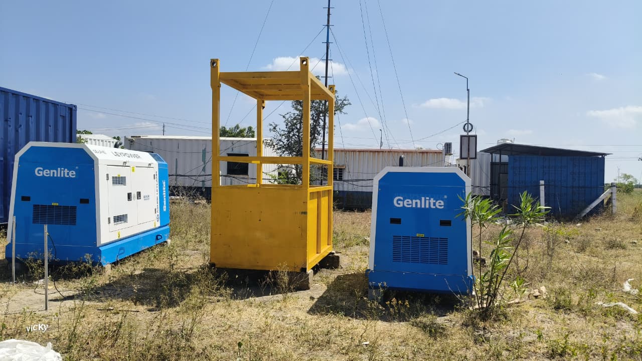IWES storage containers on a wind farm site